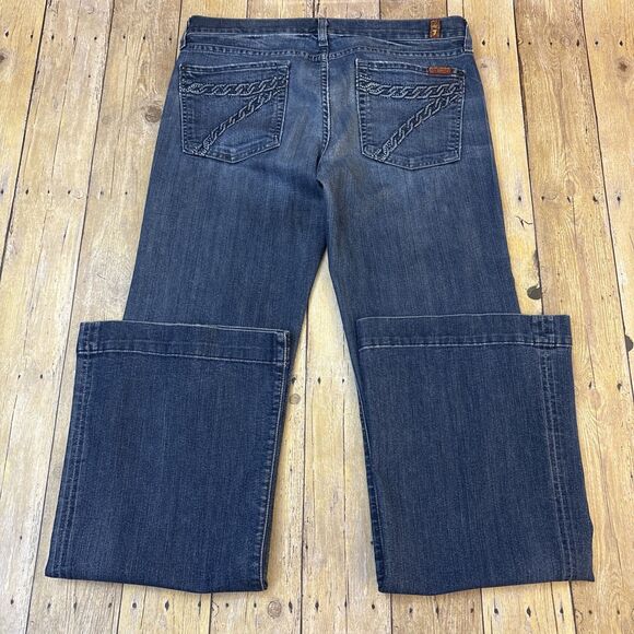 7 For All Mankind Dojo Jeans Chain 7's Women Size 31 (33X34) - Picture 3 of 9